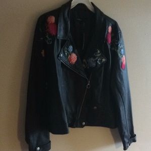 Faux Leather Moto Jacket